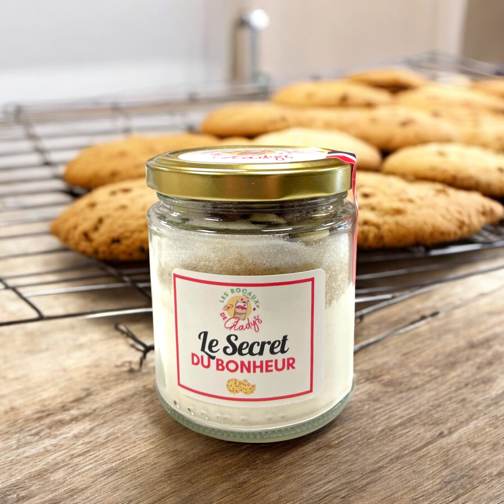 Bocal préparation cookies "Le secret du bonheur"