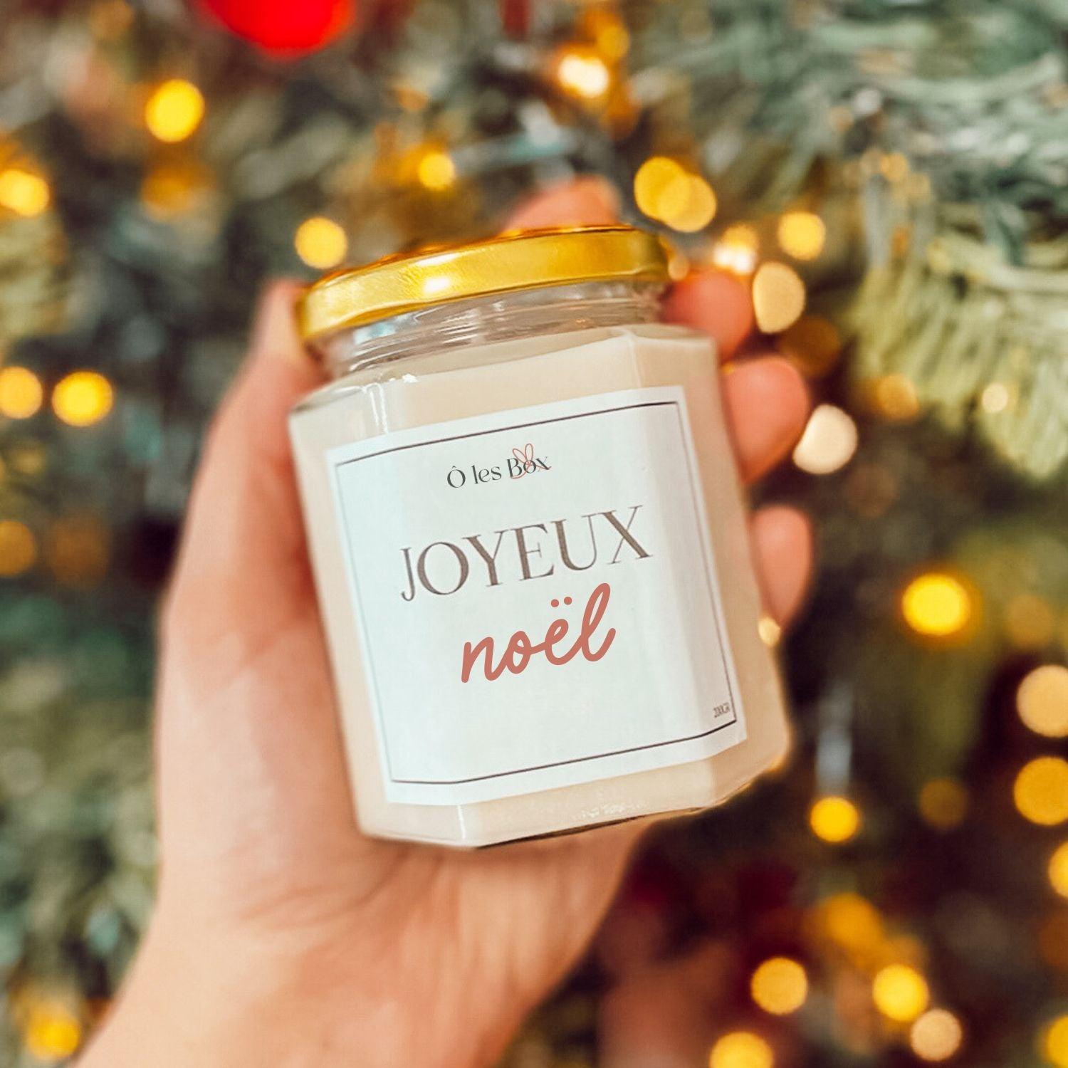 Bougie artisanale parfumée Joyeux Noël - Ô les Box