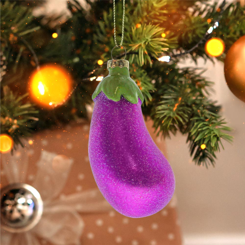 Boule de Noël Aubergine