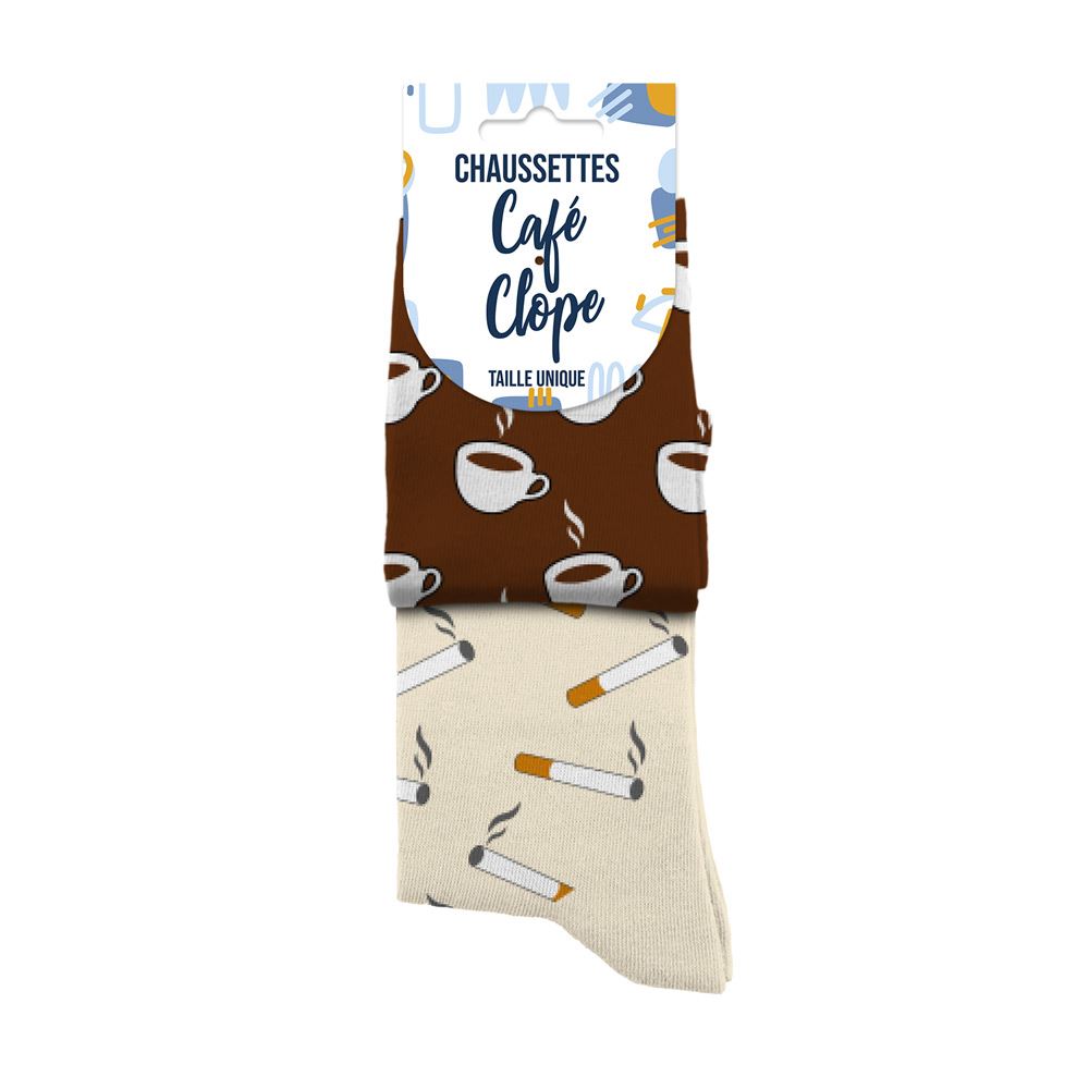 Chaussettes "Café-Clope"