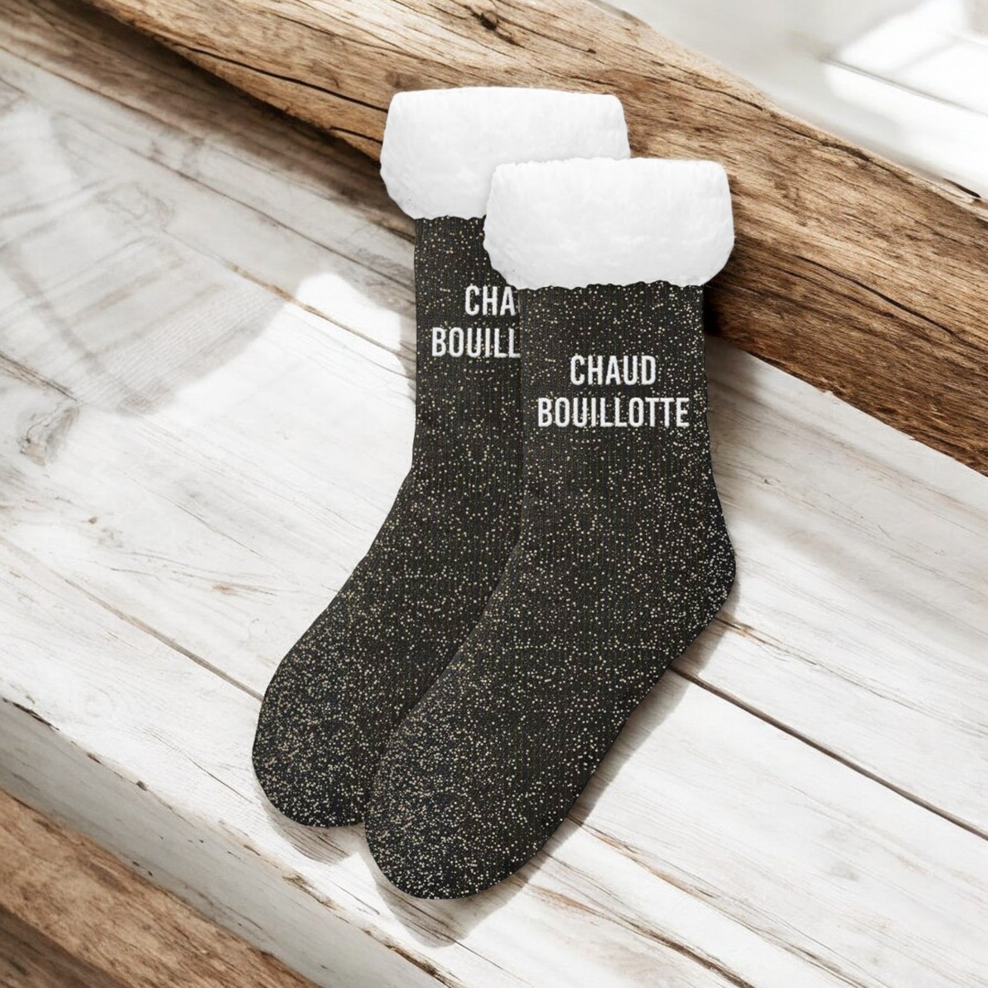 Chaussettes moumoutes "Chaud Bouillotte"