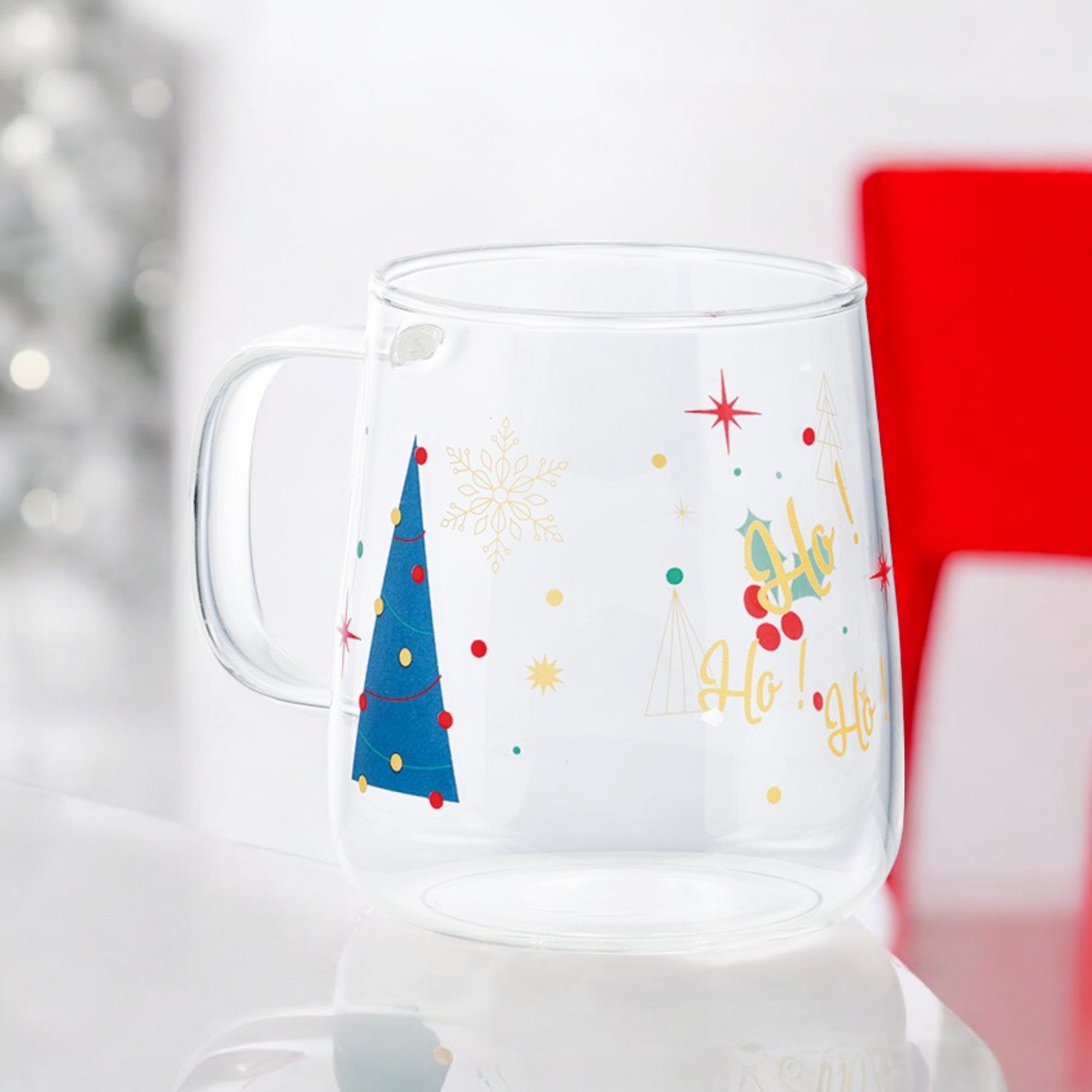 Mug en verre "Ho ho ho"