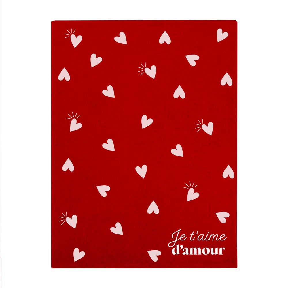 Plaid Coeurs "Je t'aime d'Amour"