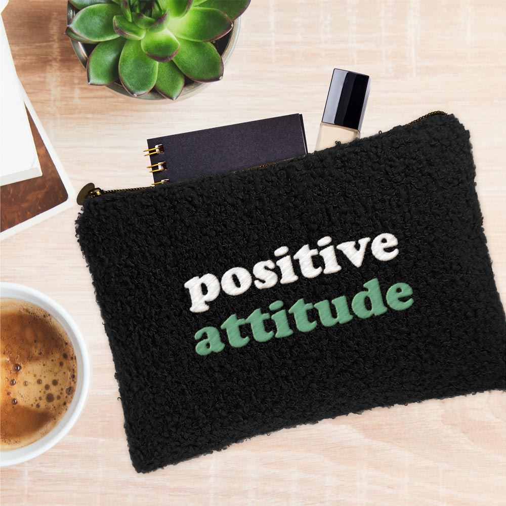 Pochette moumoute "Positive Attitude"